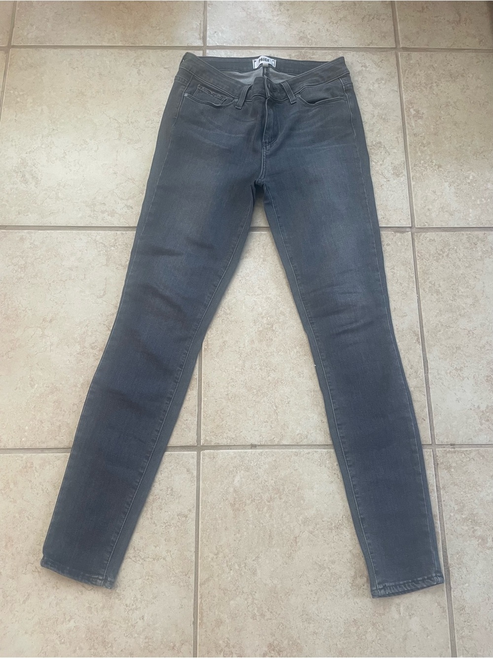 PAIGE Women's Charcoal Gray Skinny Jeans